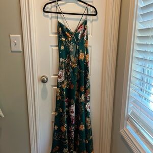 12th Tribe Teal Floral Dress
